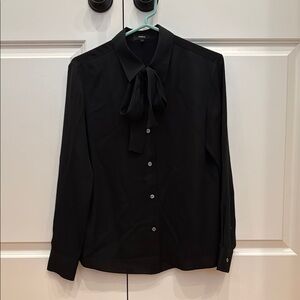 Theory Black Collared Blouse